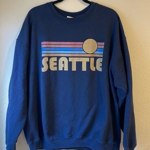 Navy Seattle Crewneck